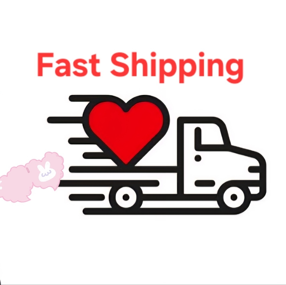 Red Fast Shipping Logo Sticker - Picture 2 of 3